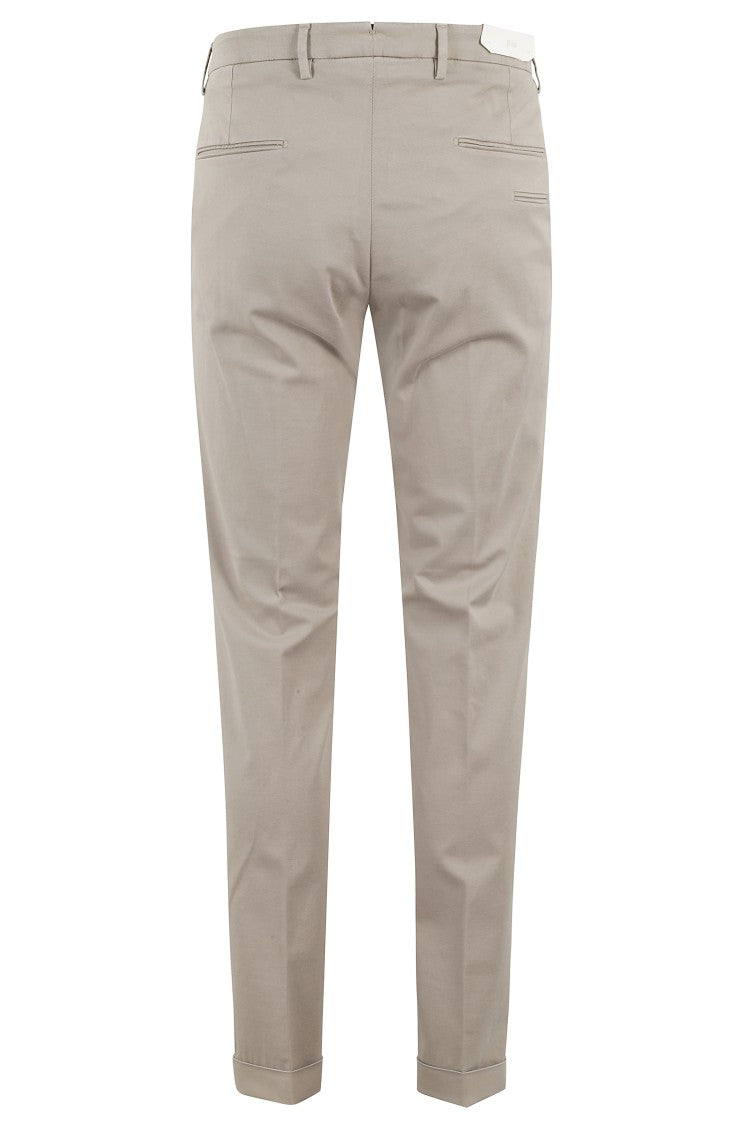 Briglia Tapered Neutrals Pants With Cuffed Hem