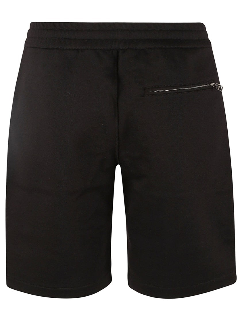 Alexander Mcqueen Relaxed Fit Black Graphic Print Shorts