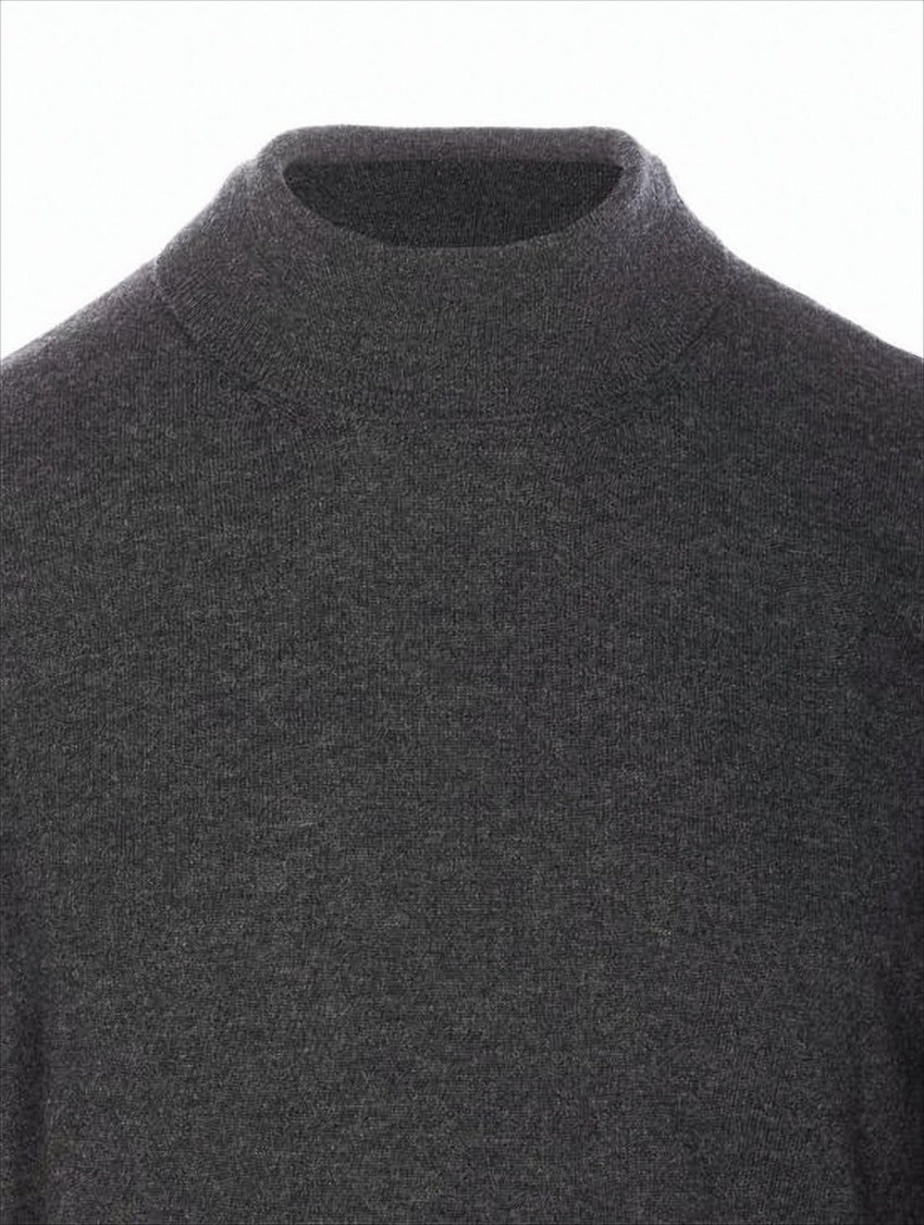 Maison Margiela Two-Tone Wool Sweater With Ribbed Details