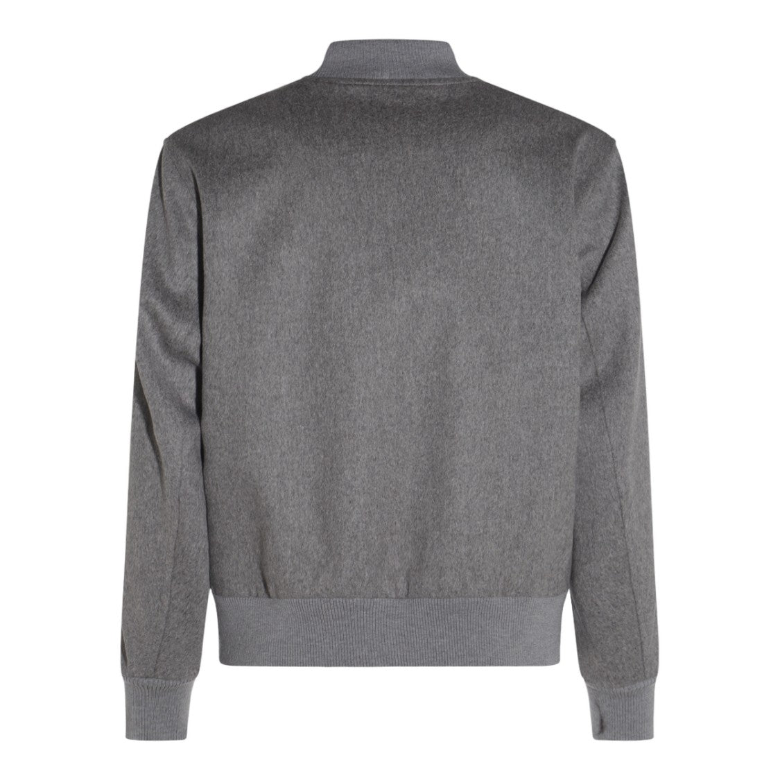Lardini Grey Jacket With Front Zipper Closure