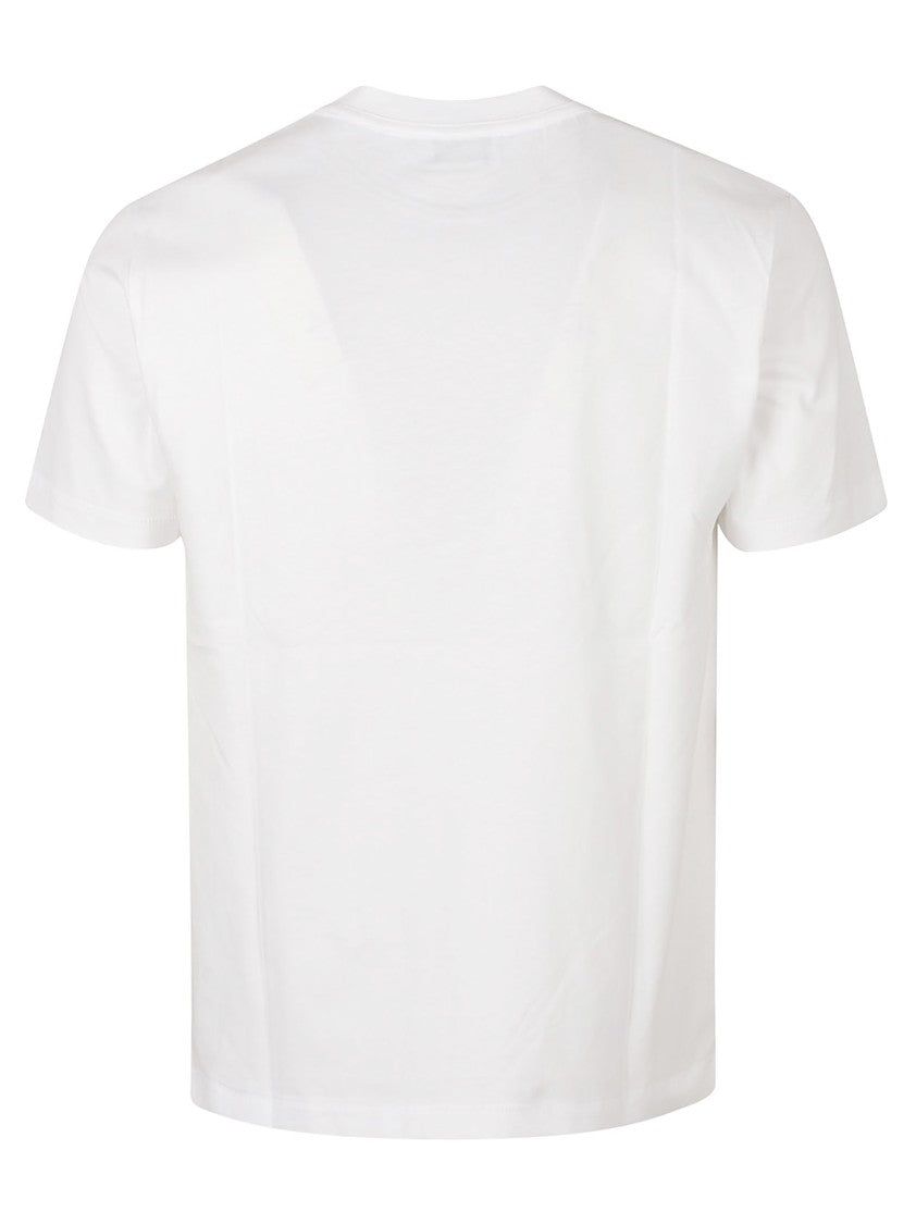 Off-White Short-Sleeve Crew Neck T-Shirt With Subtle Graphic Logo