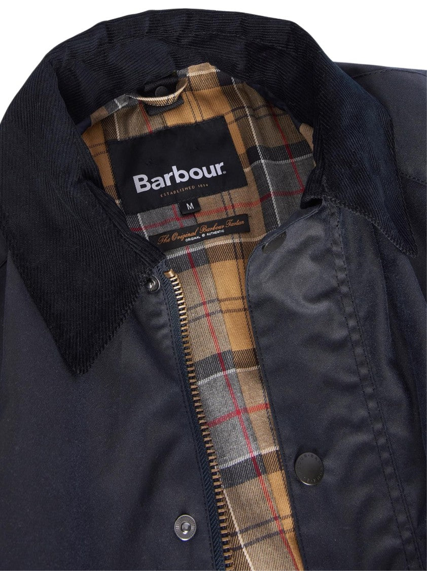 Barbour Classic Button-Up Coat With Corduroy Collar