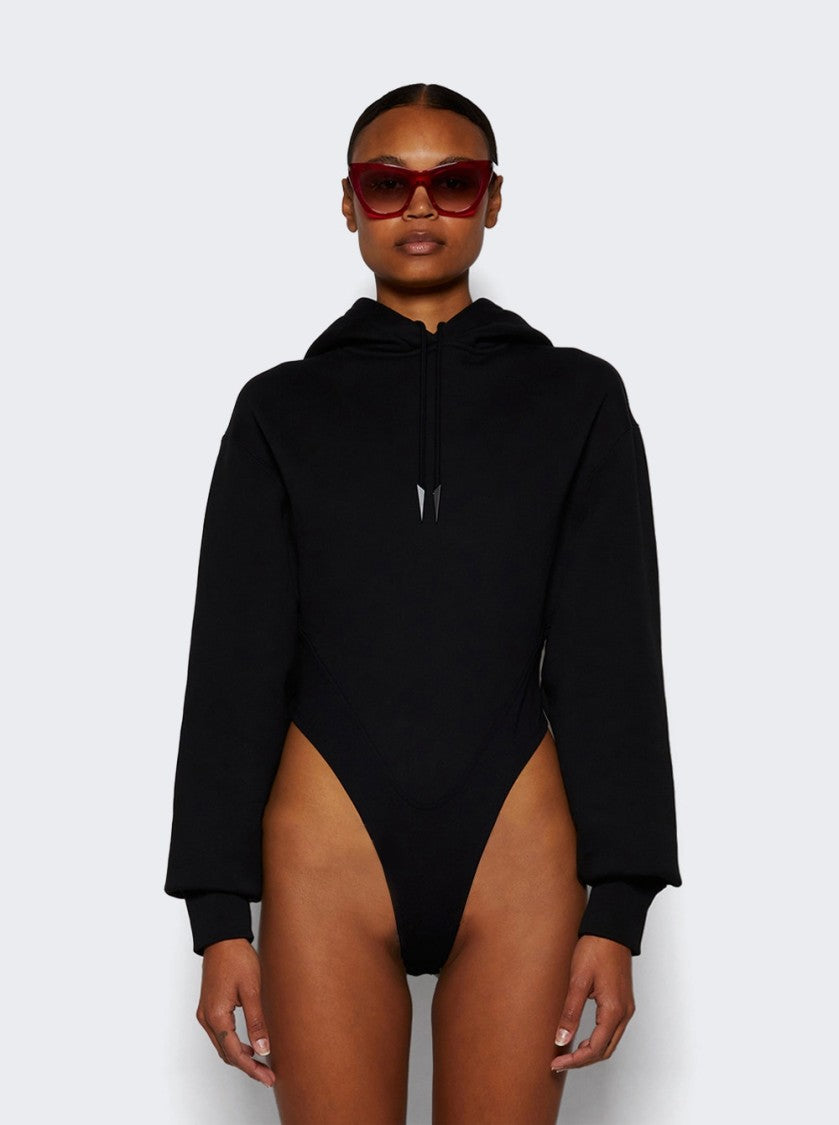 Mugler Hooded Bodysuit Black