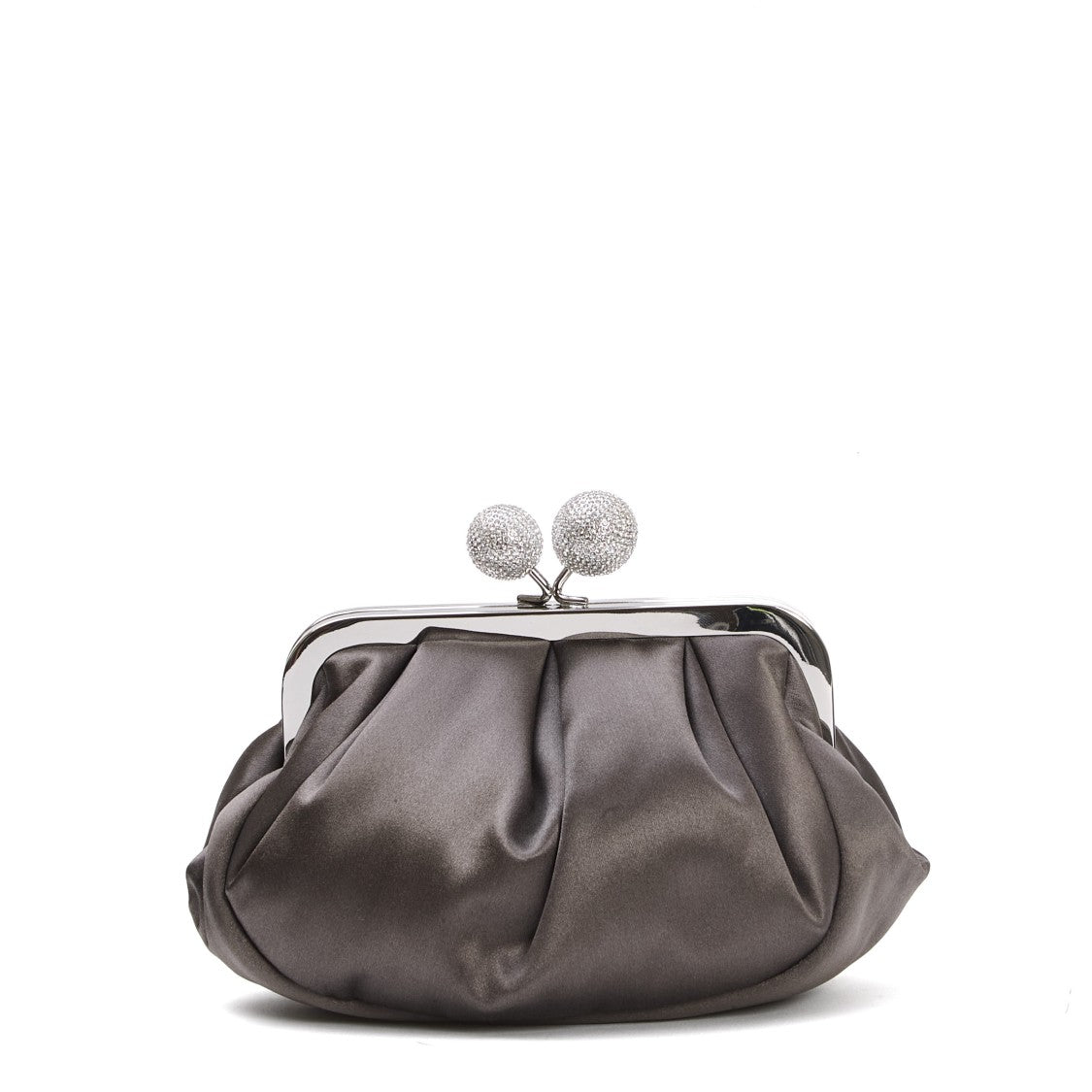 Max Mara Small Pastry Bag In Dove Gray Satin