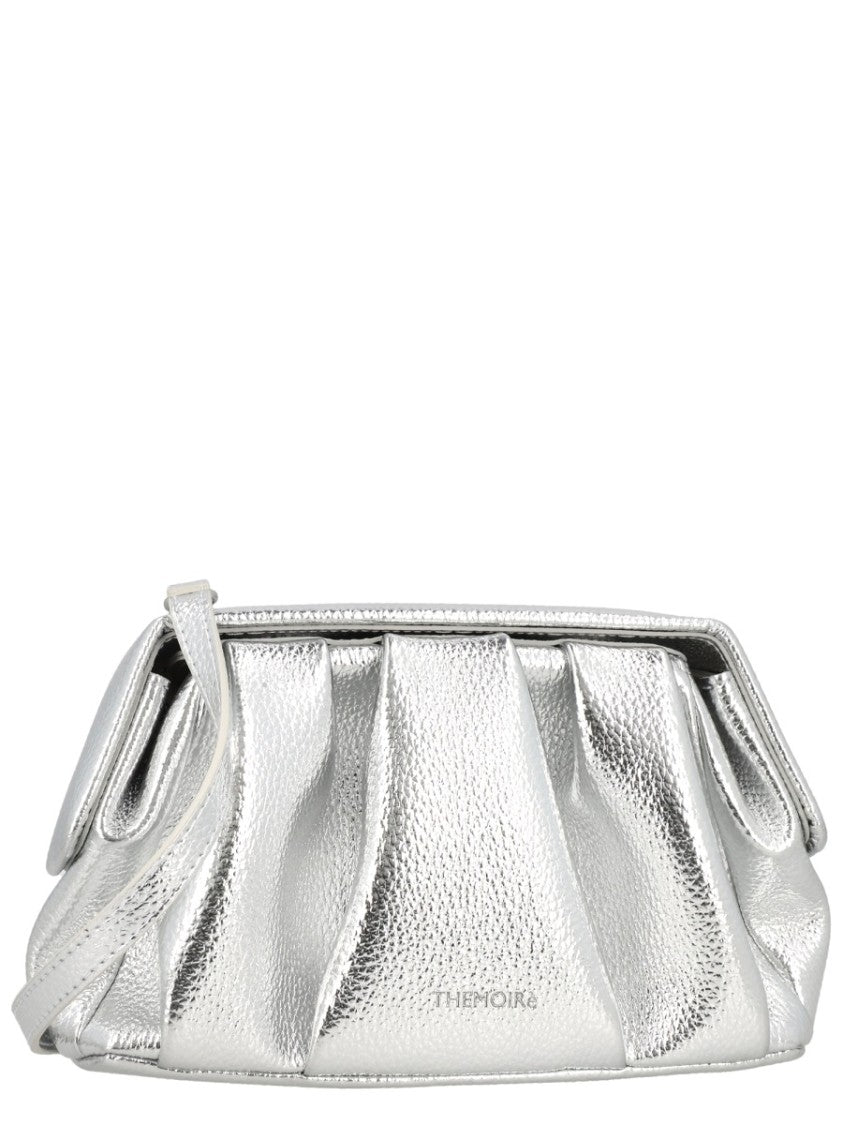 Themoirè Athena Pleated Metallic Frame Handbag