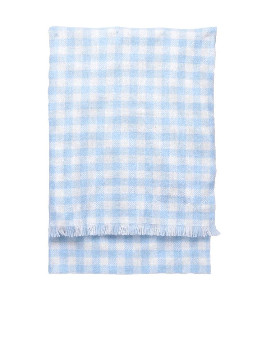 That's Alyki Cashmere Scarf - White/Light Blue