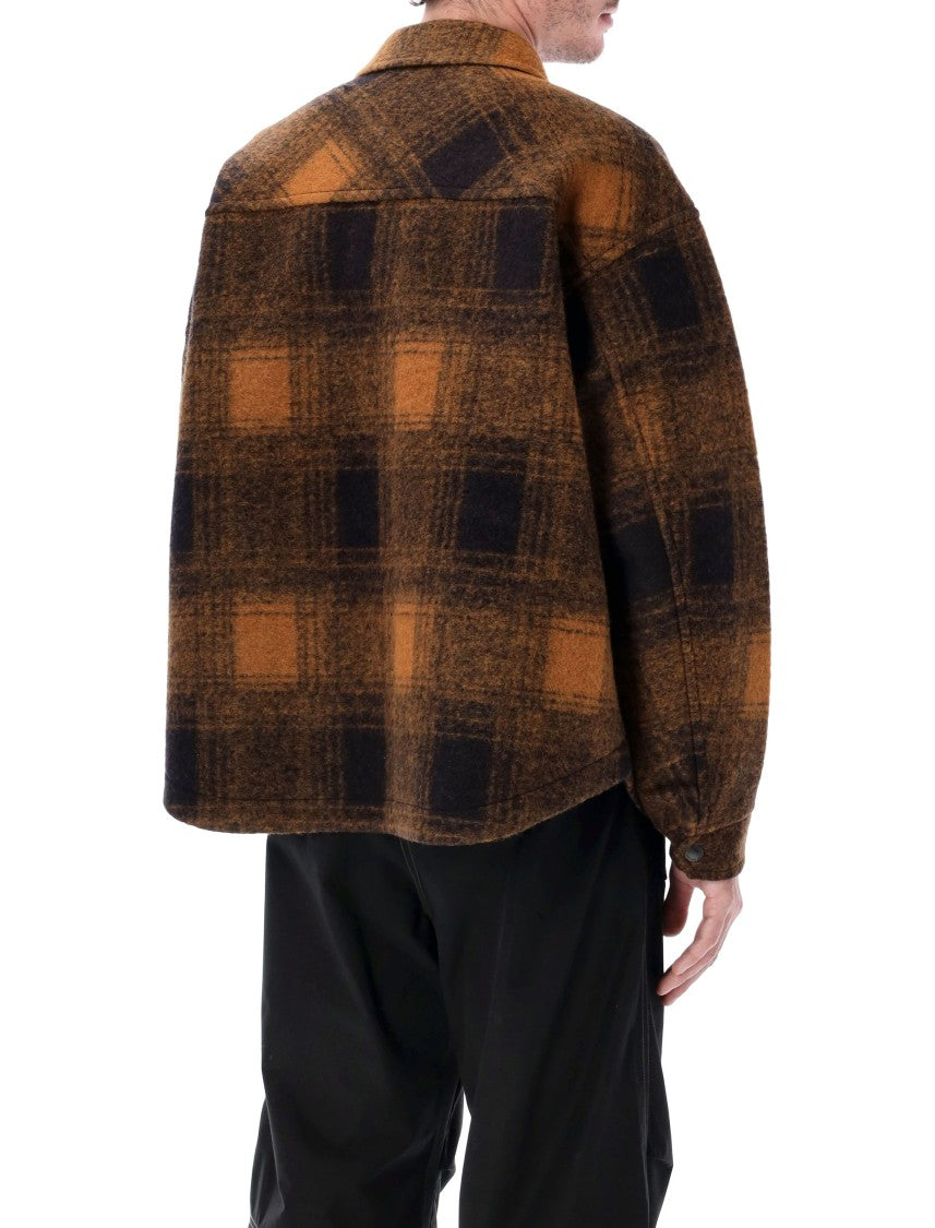 And Wander Wool Shaggy Zip Jacket With High Collar