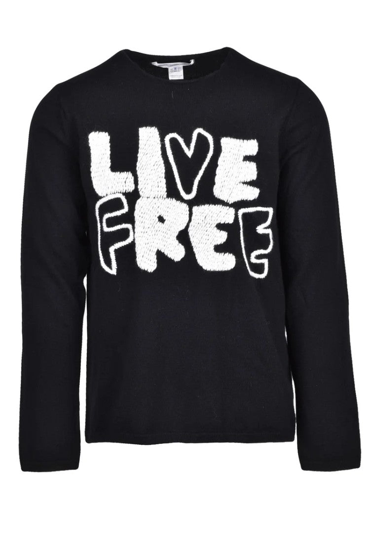 Comme Des Garçons Men's Crew Neck Pullover - Black/White