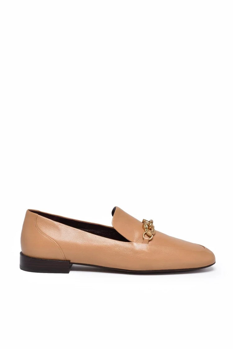Tory Burch Leather Loafers - Beige