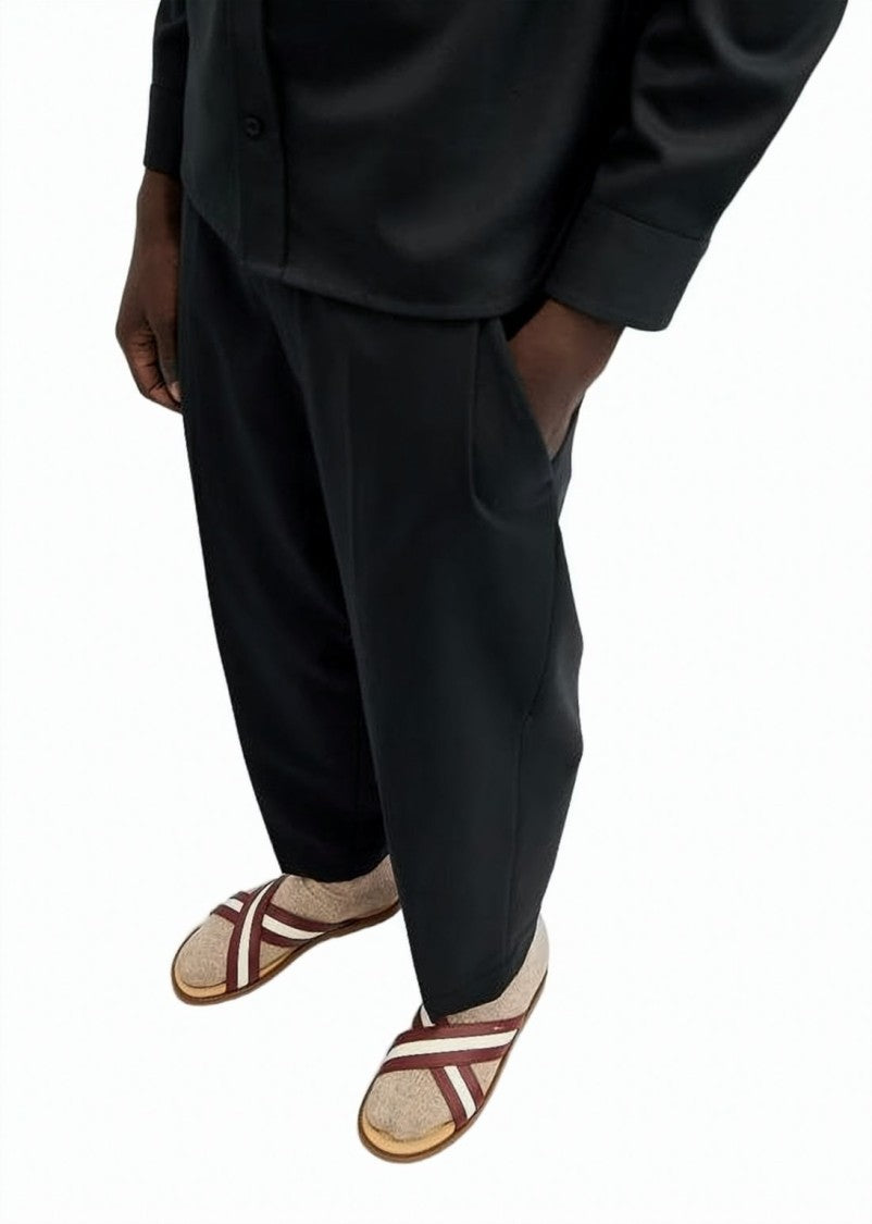 Bally Crossed Leather-Strap Slip-On Sandals With Cushioned Footbed