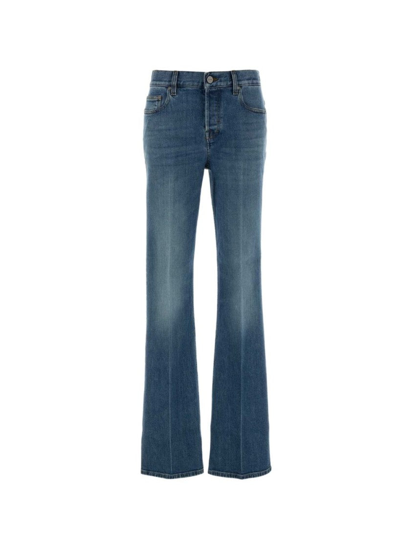 Gucci Faded Flared-Leg Five-Pocket Jeans