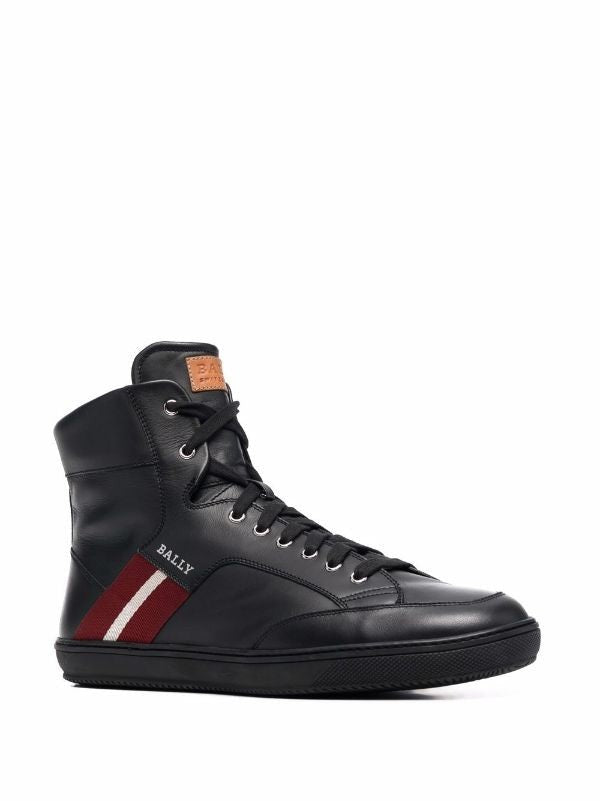 Bally High-Top Casual Ankle Boot Sneakers With Sporty Stripe Detail