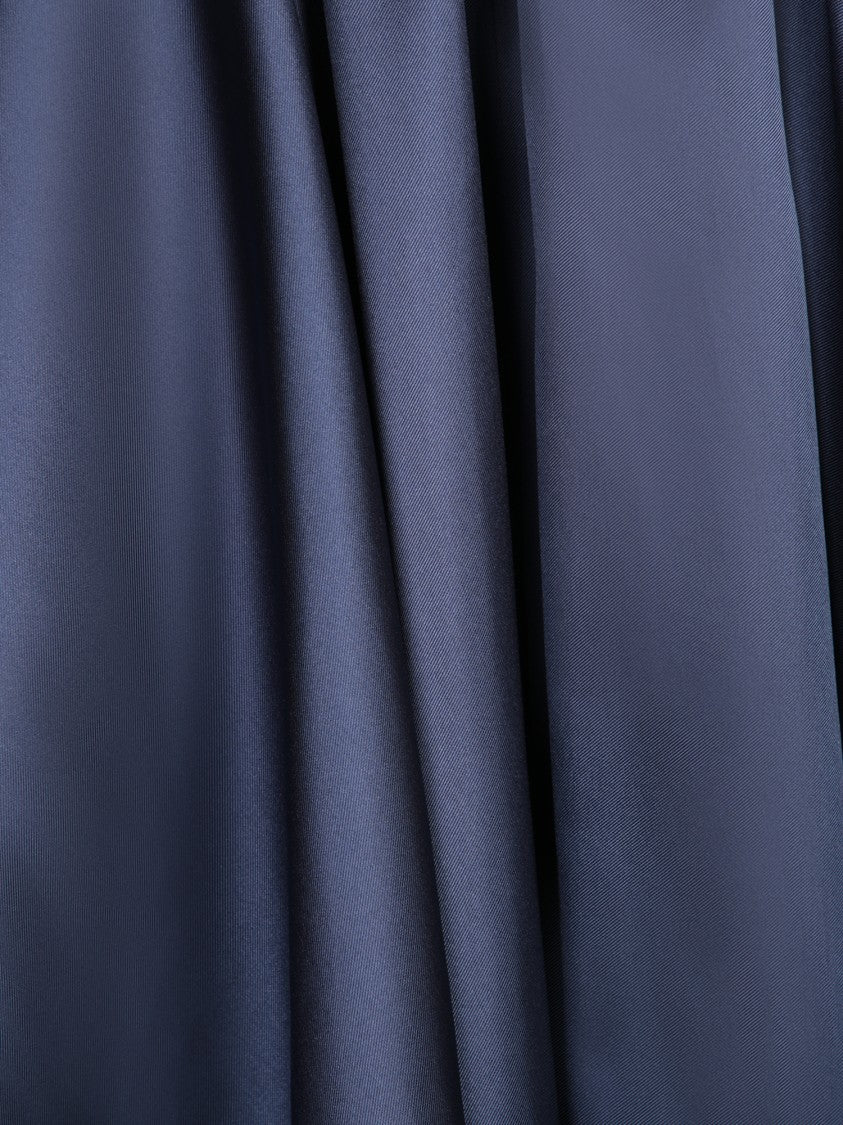 Blanca Vita Navy Wide Midi Skirt With Elastic Waistband