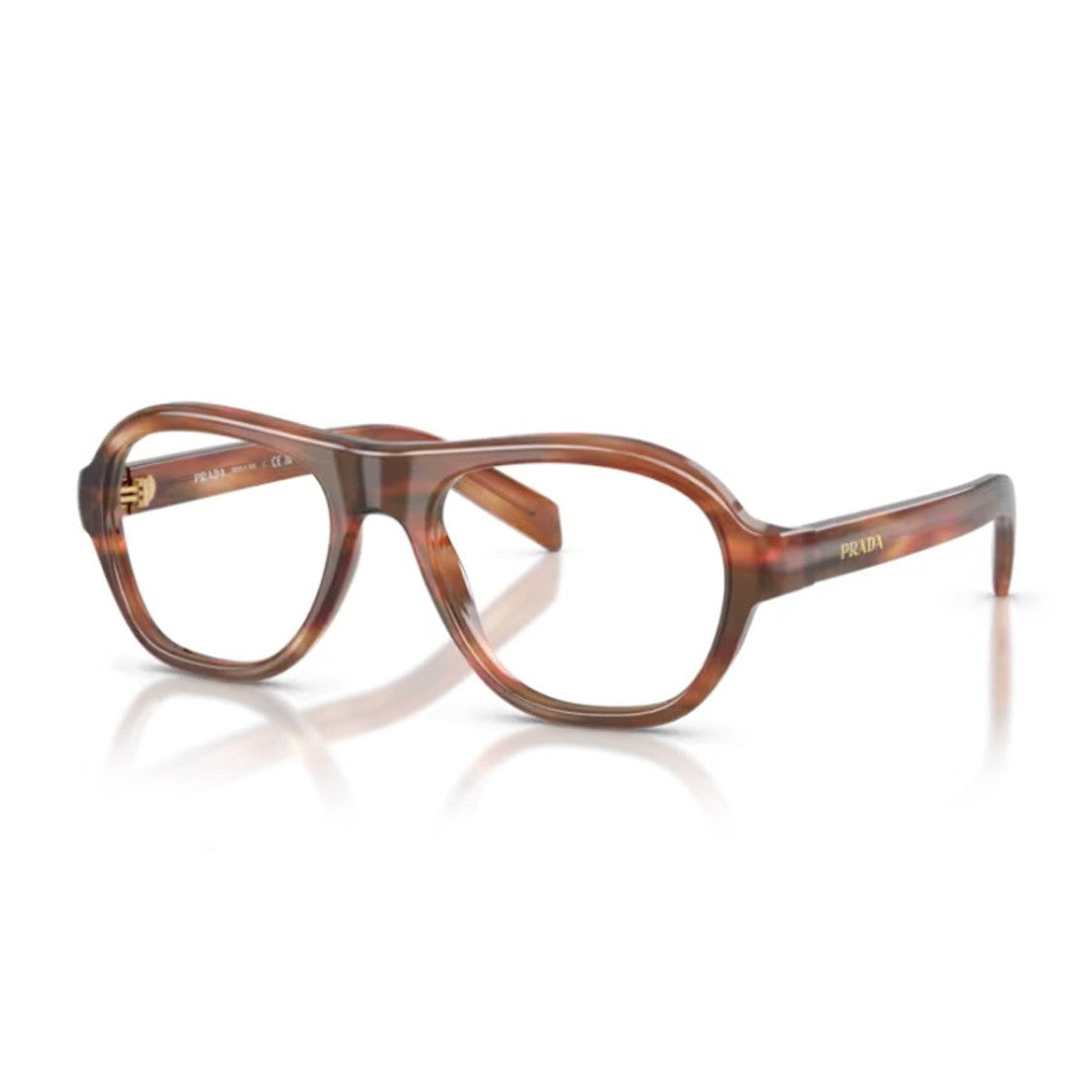 Prada Havana Pr C12v Oversized Acetate Eyeglasses