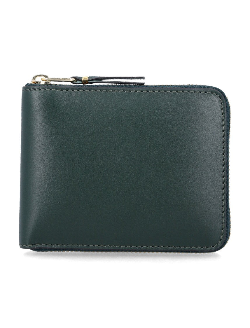 Comme Des Garçons Bottle Green Calfskin Small Zip-Around Wallet