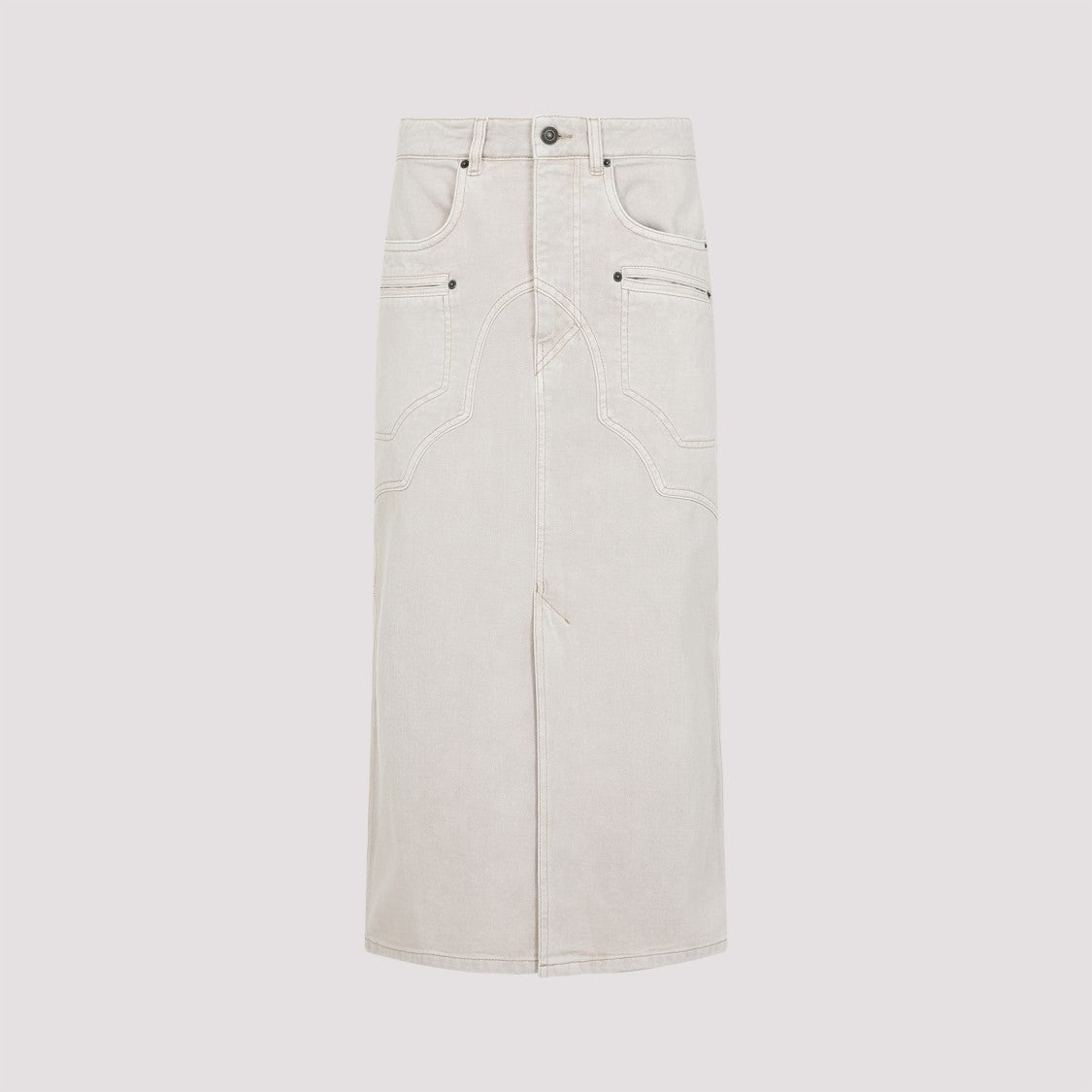 Isabel Marant Britt Ecru Cotton Midi Skirt