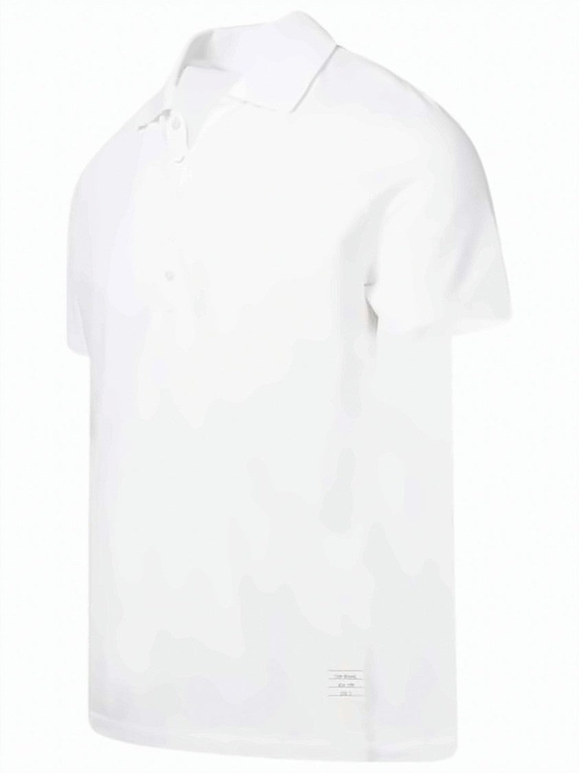 Thom Browne Relaxed-Fit Piqué Polo Shirt With Vertical Stripes