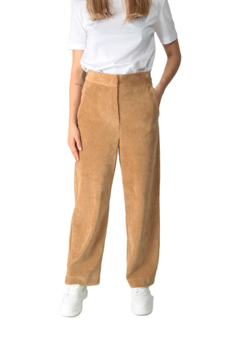 Max Mara Straight-Leg Corduroy Pants With High Waist