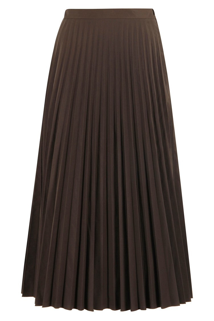 Mm6 By Maison Margiela Pleated Longuette Skirt With Side Zipper Closure
