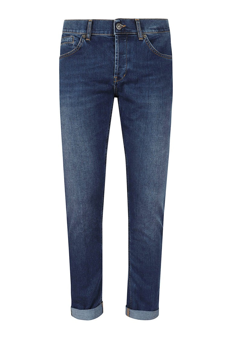 Dondup Skinny Fit Jeans With Medium Denim Wash And Turn-Ups