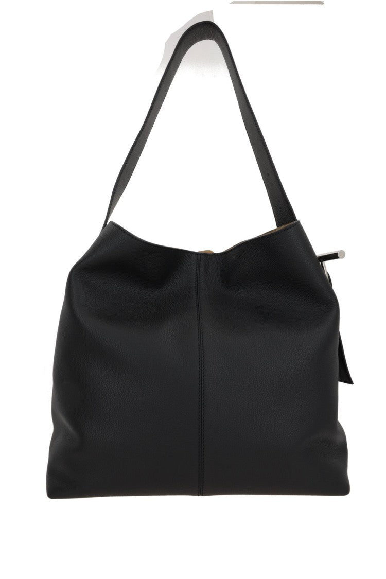 Alexander Mcqueen Structured Black Calfskin Leather Bag