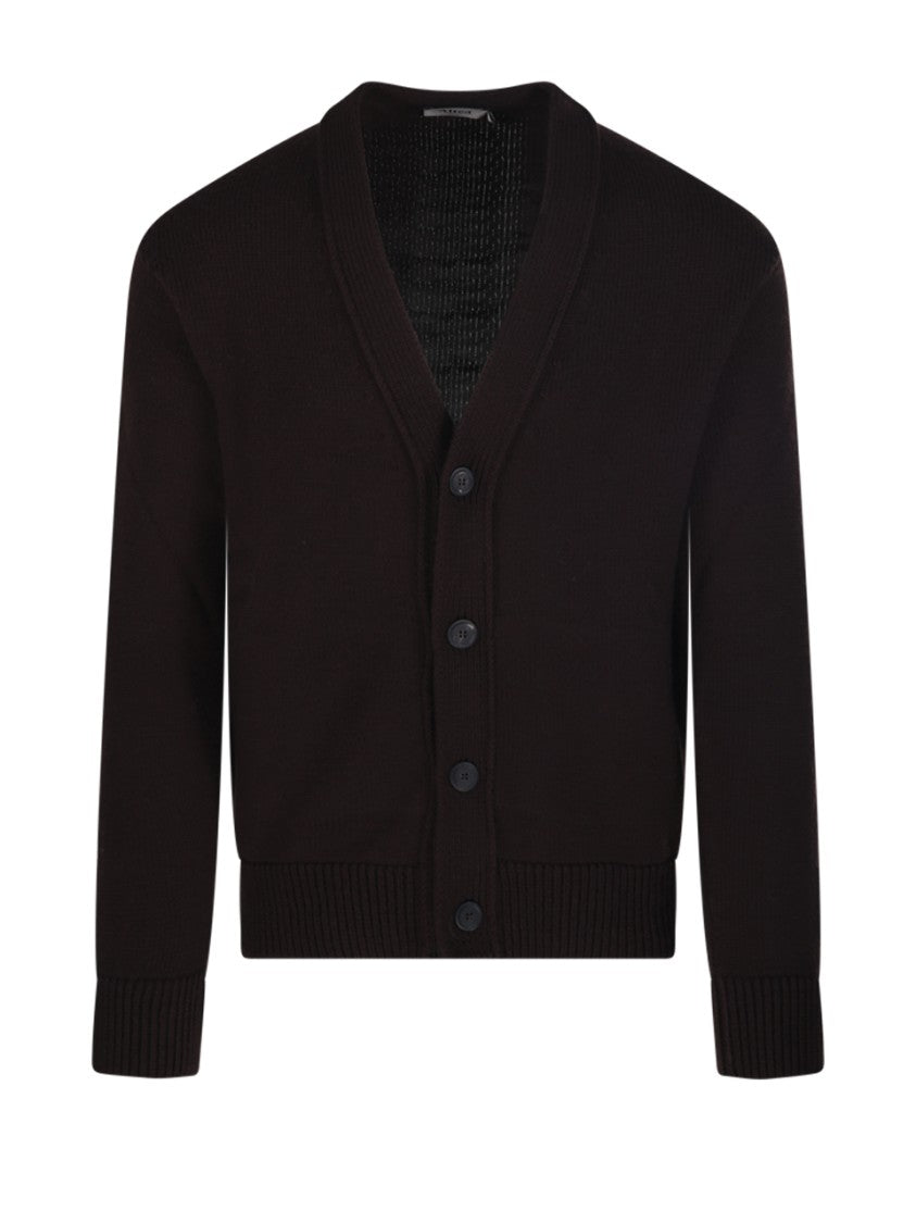 Altea V-Neck Button-Down Cardigan In Soft Virgin Wool