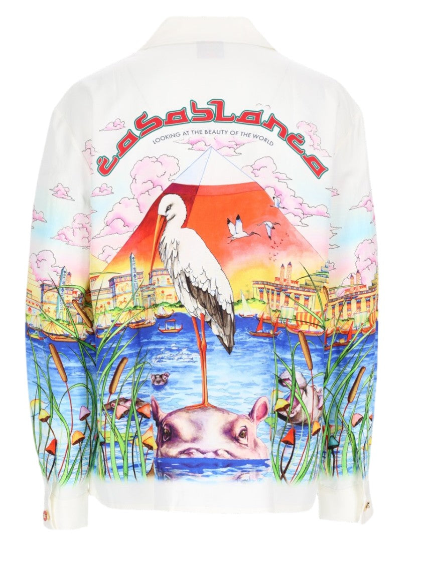 Casablanca Vibrant Multicolored Egyptian-Inspired Shirt