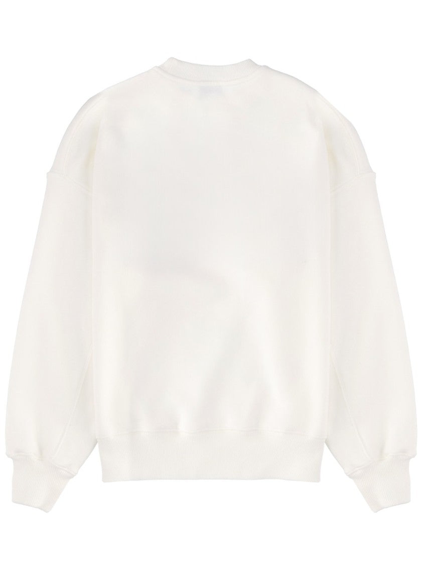 Autry White Striped Chest Cotton Sweatshirt