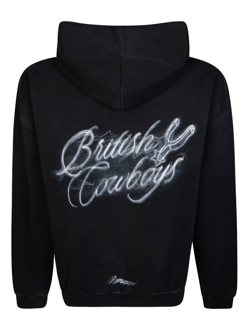 Represent Black Bull Skull Graphic Hoodie
