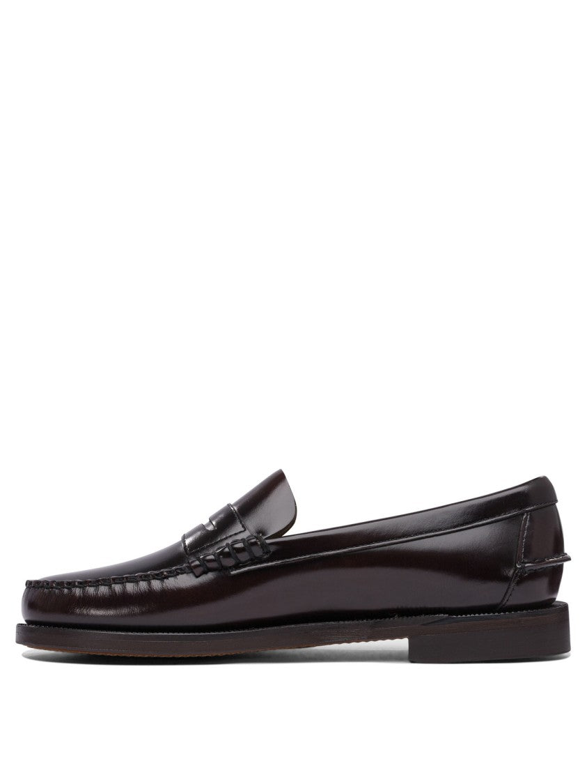 Sebago Brown Leather Moccasin Loafers