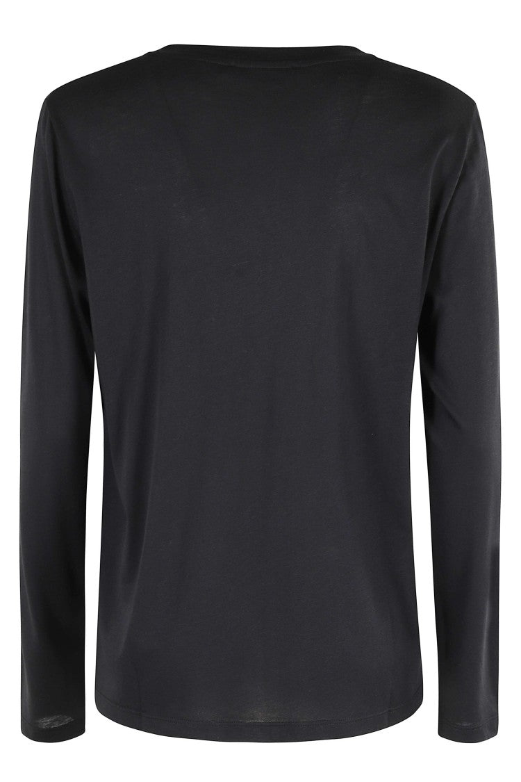 Seventy Black Double-Layered Cotton-Silk Crewneck Sweater