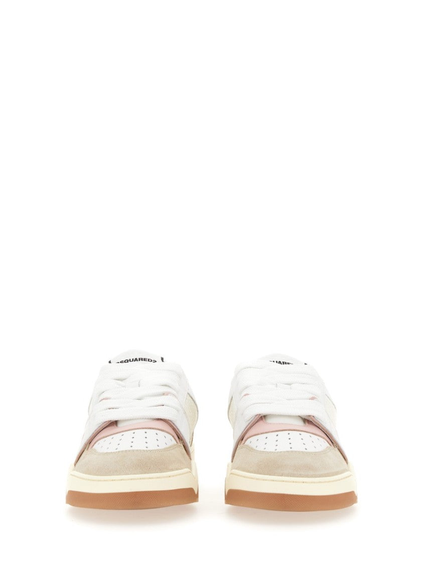 Dsquared2 Textured Leather And Polyamide Sneakers