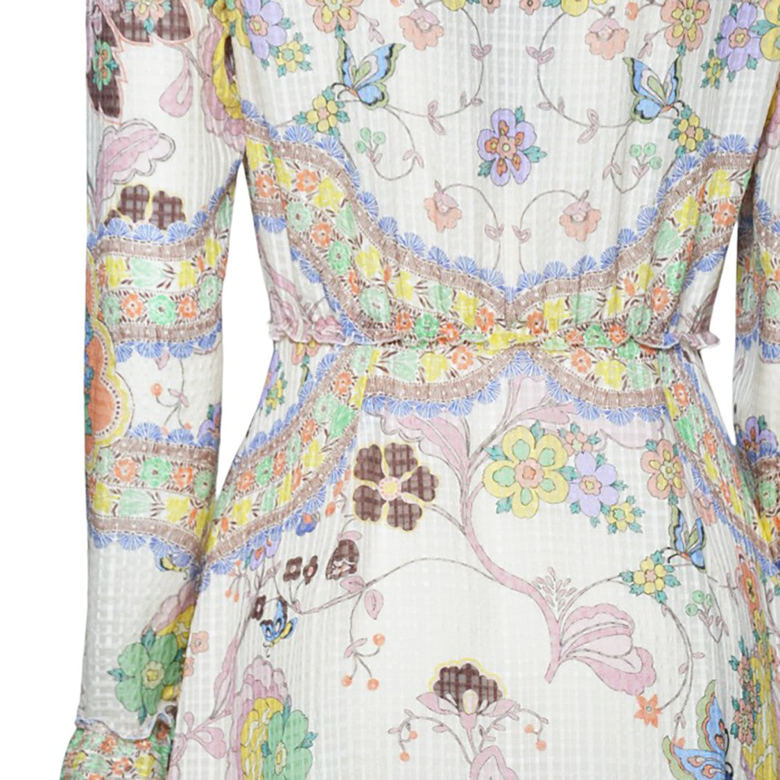 Etro Short Pink Silk Dress Floral Print