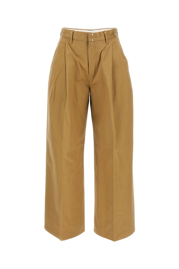 Tanaka Pleated Wide-Leg Trousers With Adjustable Back Strap