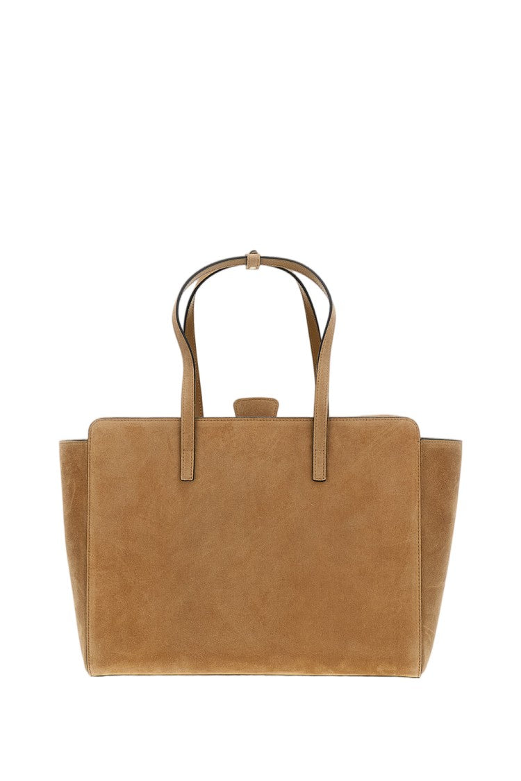 Hidesins Camel Brown Flap L Suede Crossbody Bag