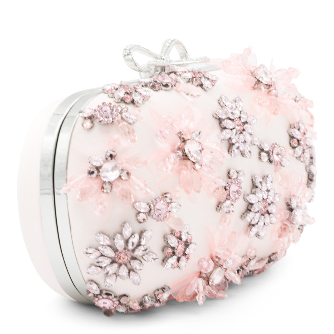 Self-Portrait Pink Embellished Clutch