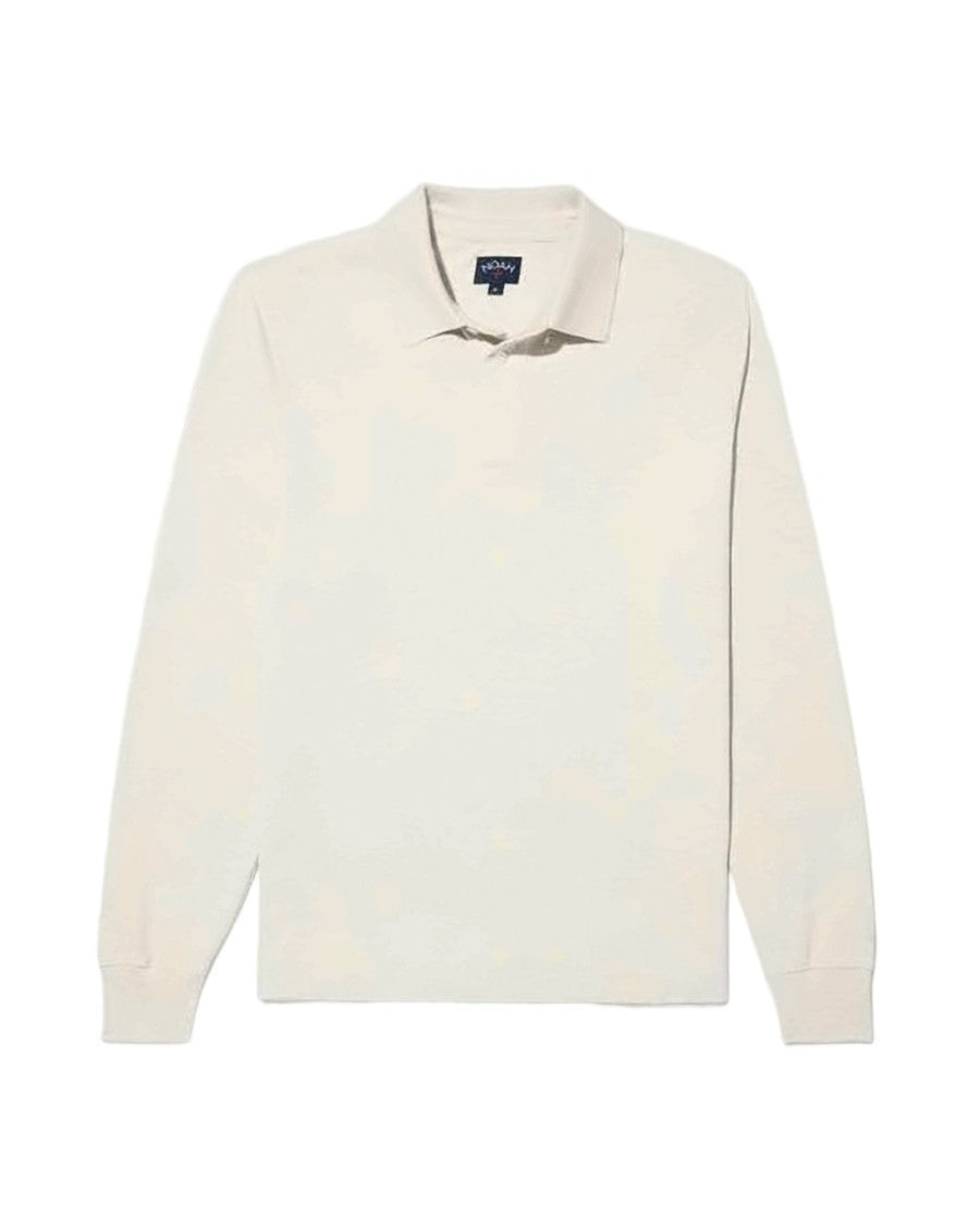 Noah Classic Long Sleeve Polo Shirt In Light Beige