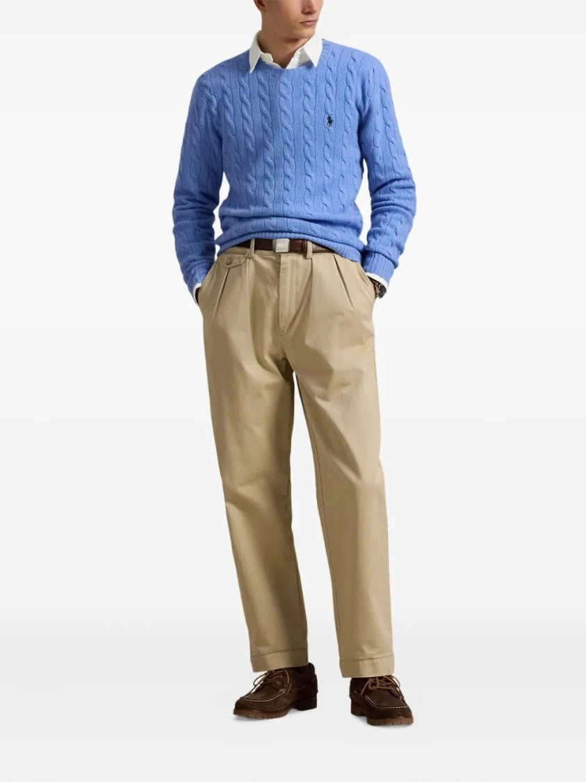 Polo Ralph Lauren Cable Knit Pullover In Luxurious Wool-Cashmere Blend