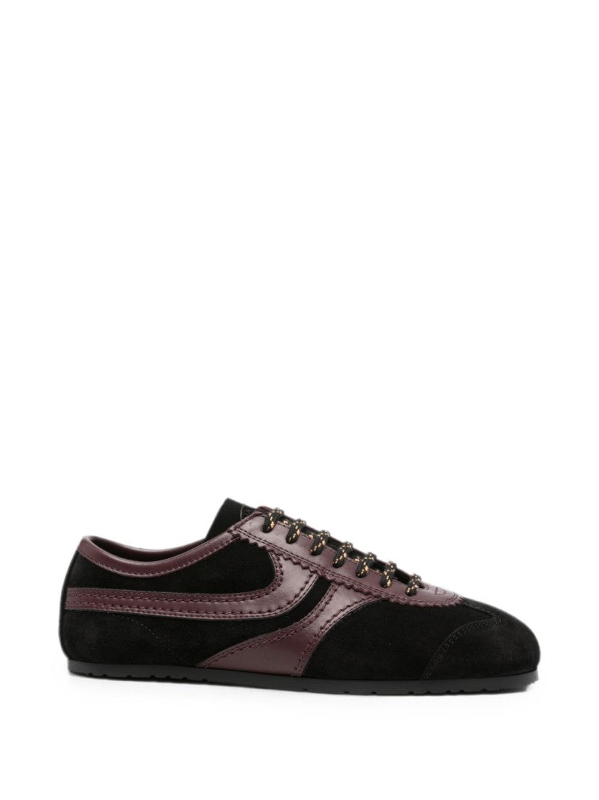 Dries Van Noten Black Low-Profile Calf Suede Shoes