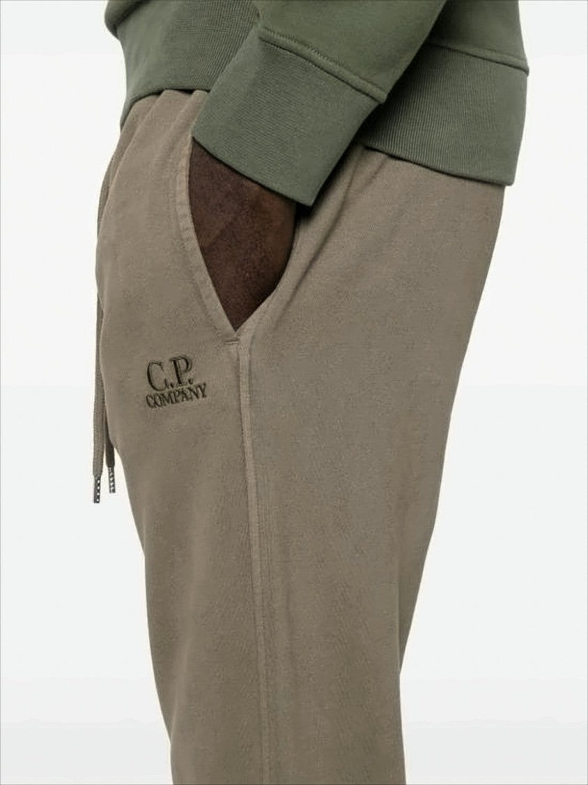 C.P. Company Relaxed Fit Jogger Pants With Tapered Leg And Embroidered Logo