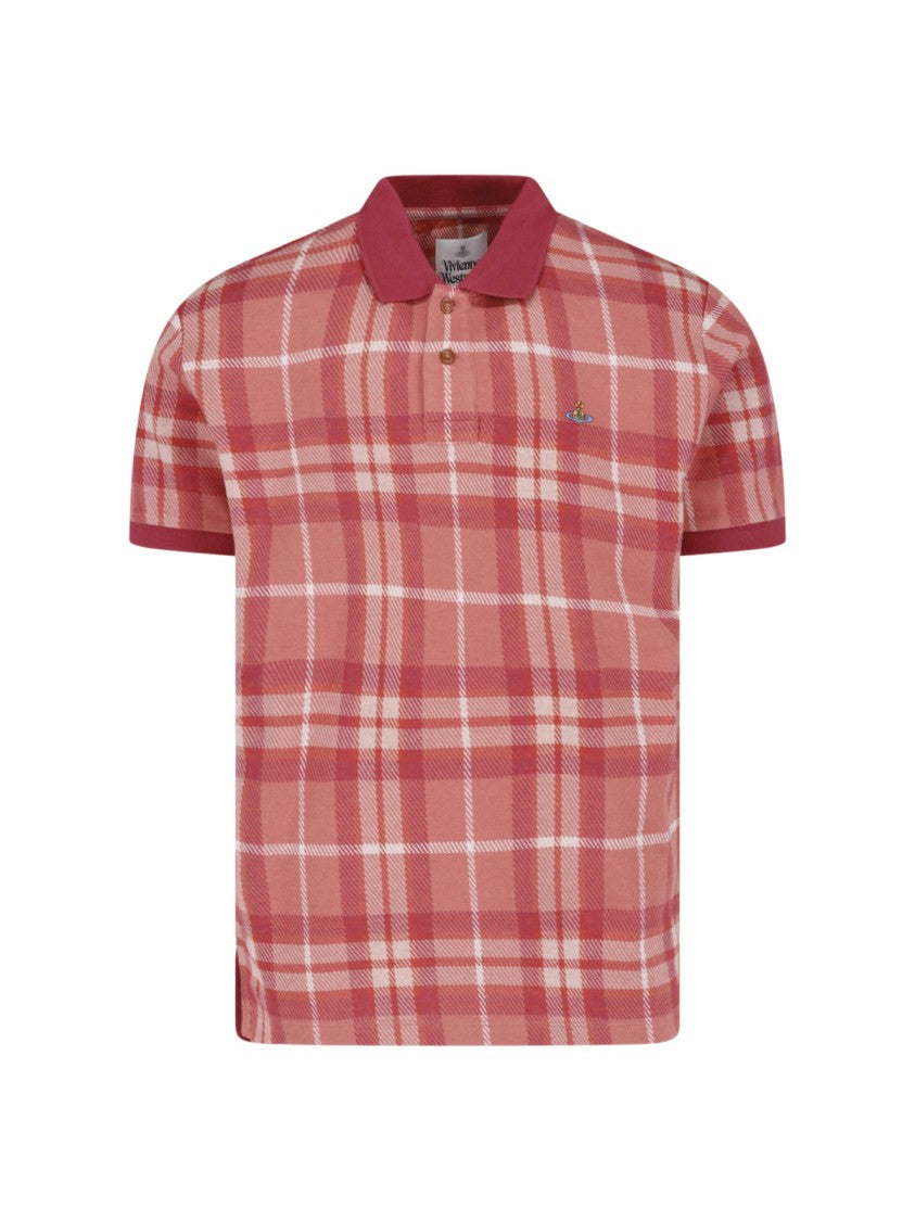 Vivienne Westwood Multicolor Plaid Short-Sleeve Polo Shirt