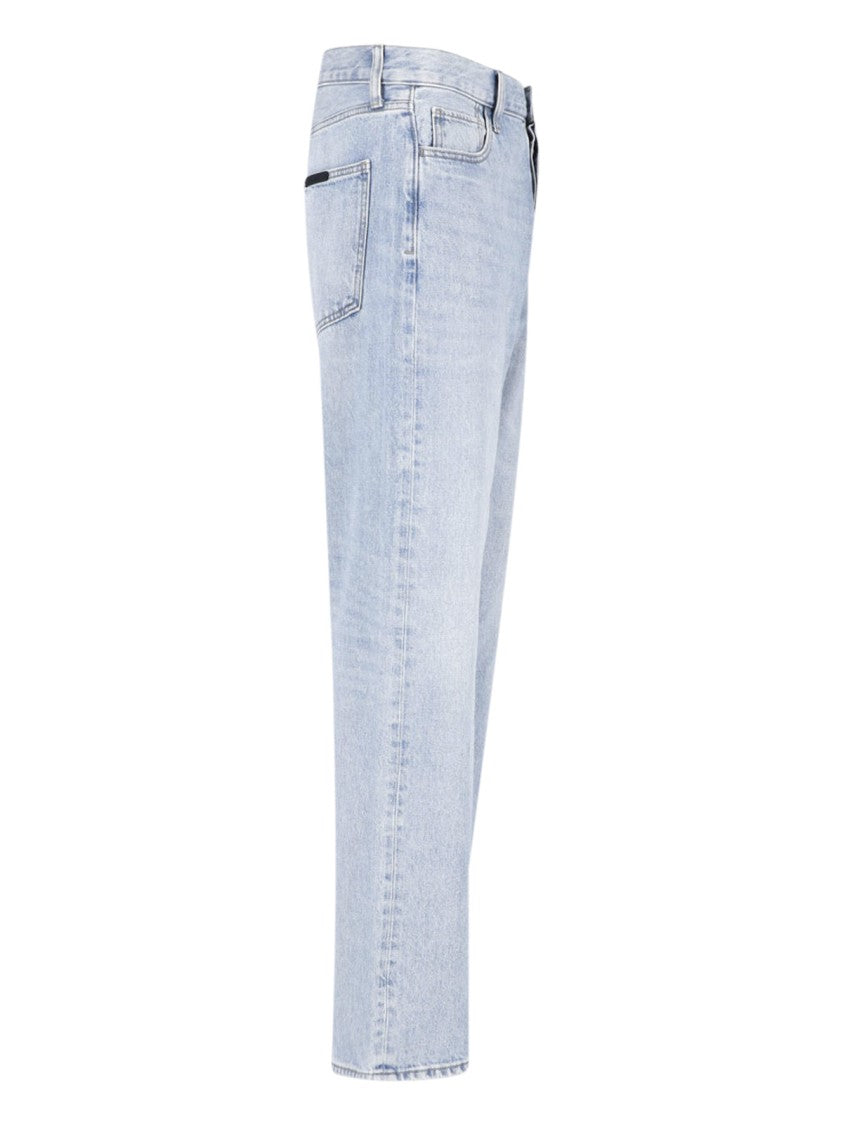 Fear Of God Essentials Light Wash Denim Jeans With Straight-Leg Cut
