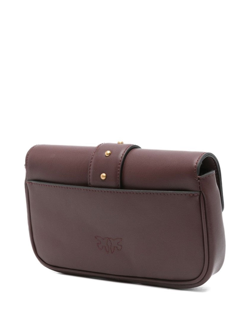 Pinko Structured Burgundy Handbag