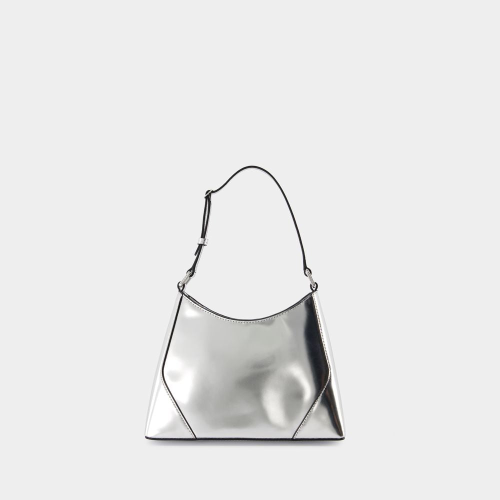 Staud Linda Shoulder Bag - Leather - Silver