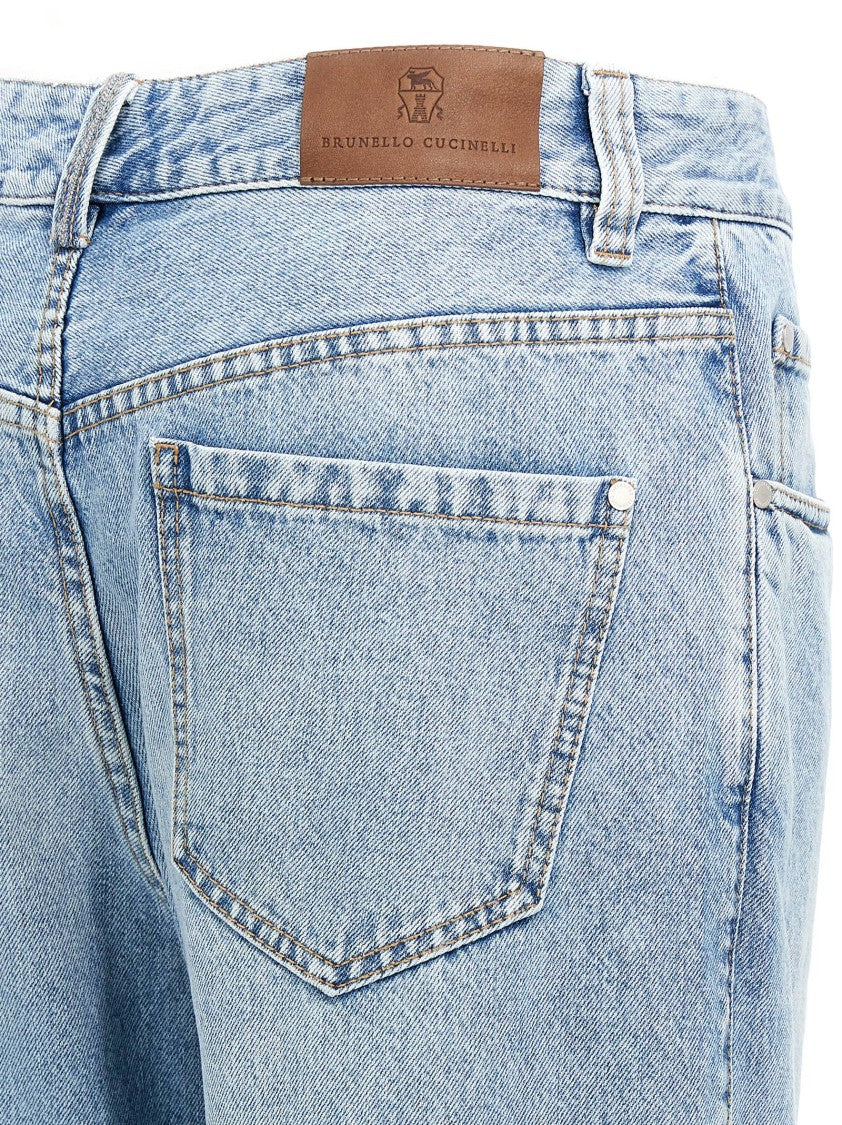 Brunello Cucinelli Delavé Cotton Denim Jeans