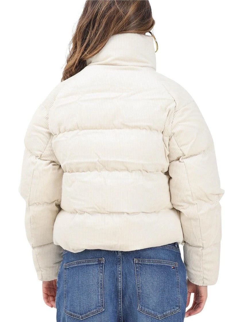 Puma White Polyester Velvet Down Jacket