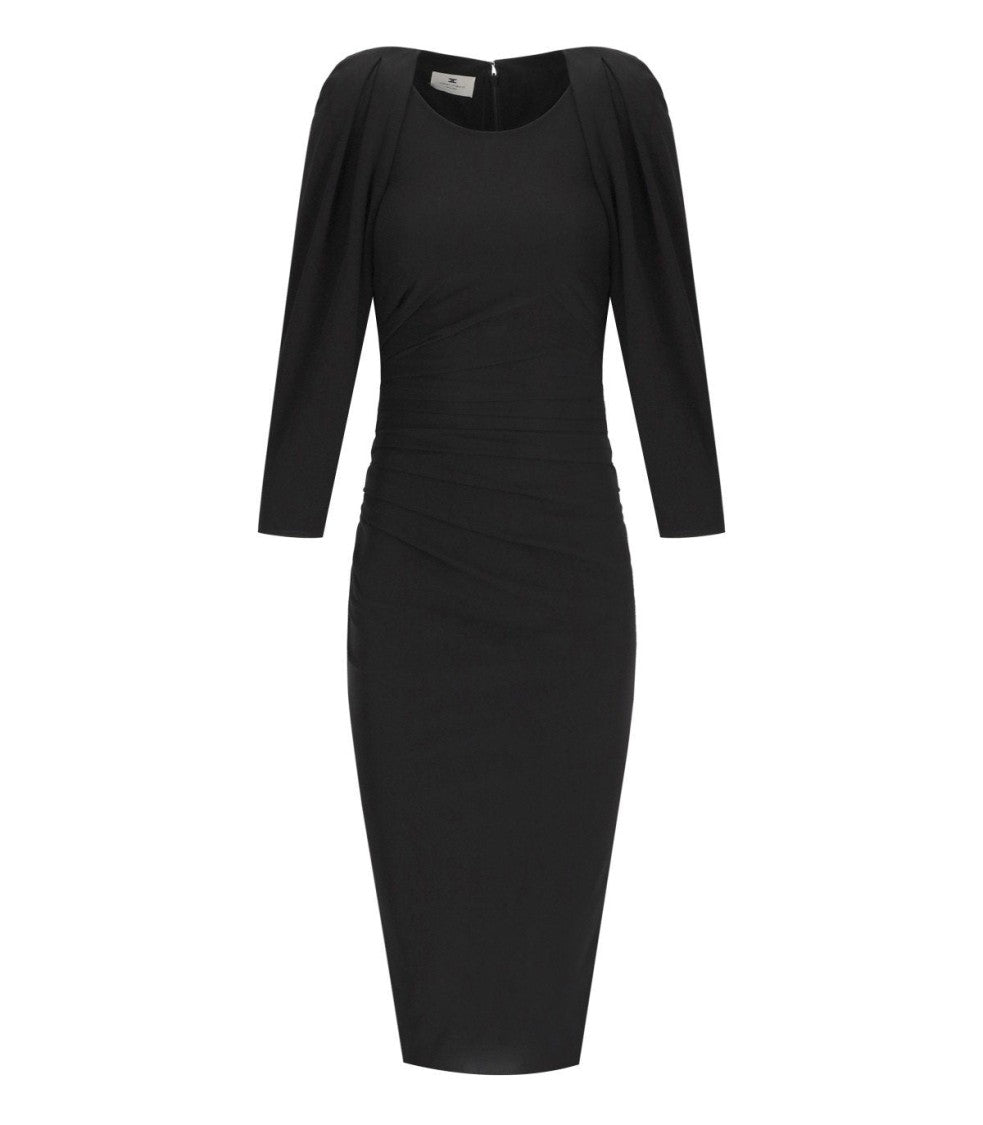 Elisabetta Franchi Black Midi Dress