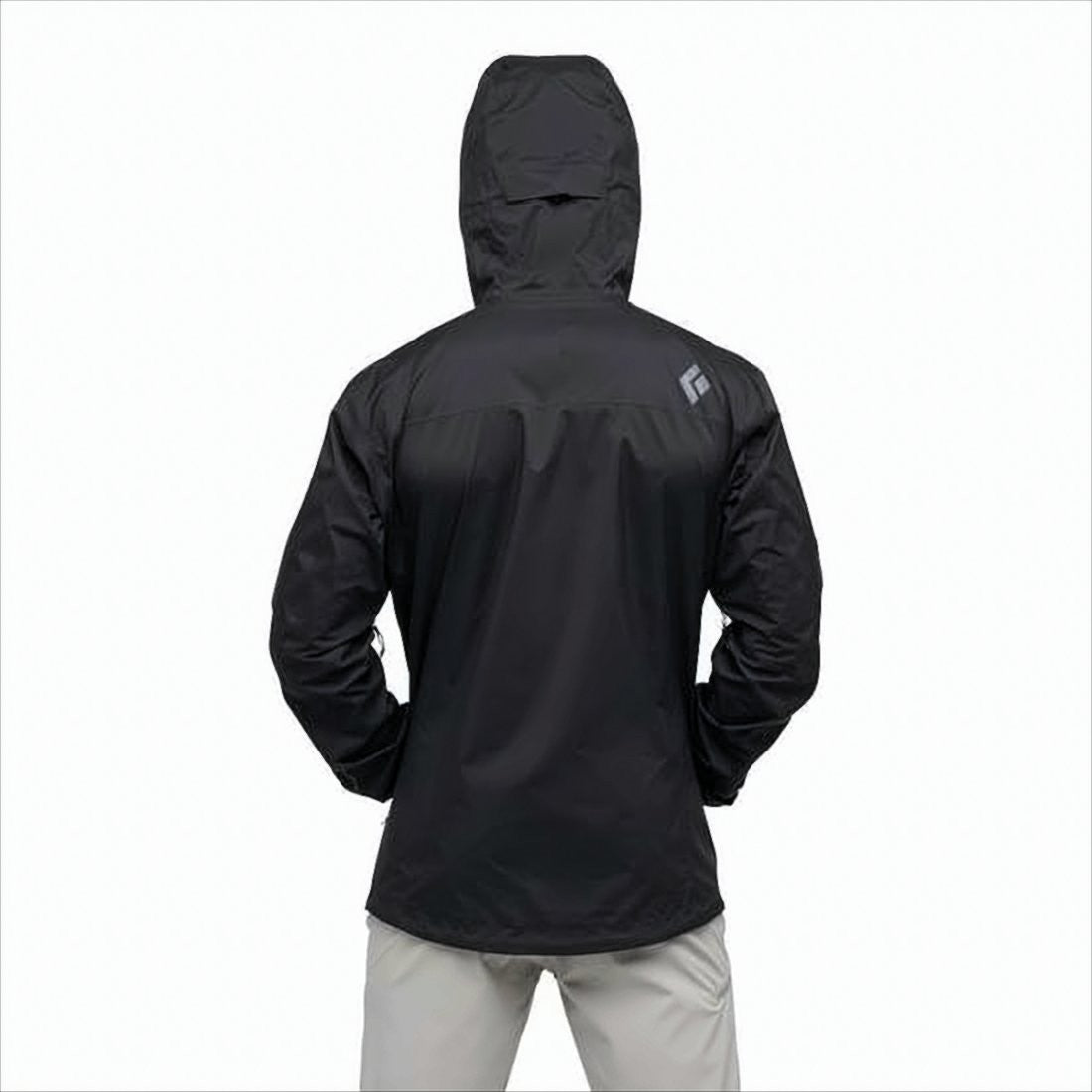 Black Diamond Minimalist Black Nylon Jacket With Tailored Fit
