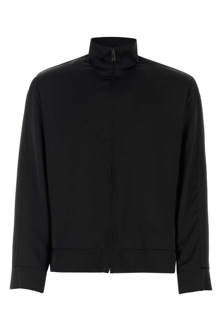 Valentino Garavani Black Satin Sweatshirt