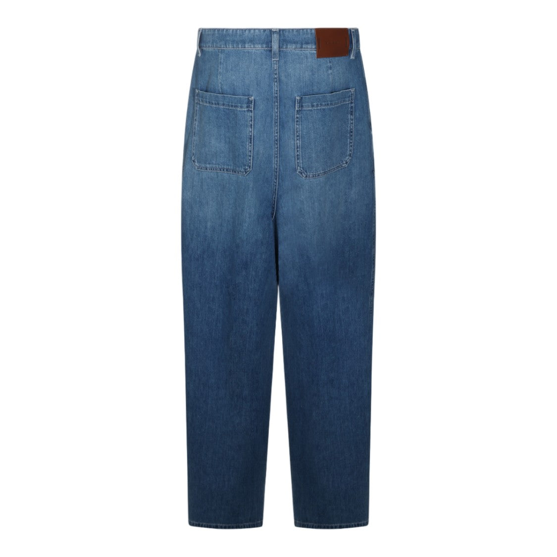 Marni Gradient Wash Front-Pleated Wide-Leg Jeans